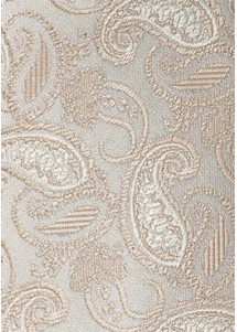 Paisley-Muster-Krawatte perlgrau champagner