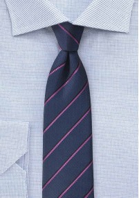 Zakelijke stropdas strepen marineblauw...
