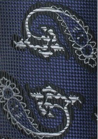 Krawatte Tropfen-Motiv dunkelblau