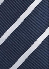 Krawatte Überlänge Streifenmuster navy schneeweiß