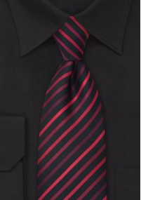 stropdas zwart met rode strepen
