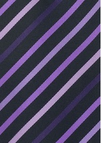 Krawatte schwarz violett