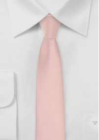 Smalle stropdas in licht roze