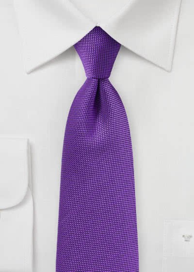 Stropdas fijn getextureerd violet