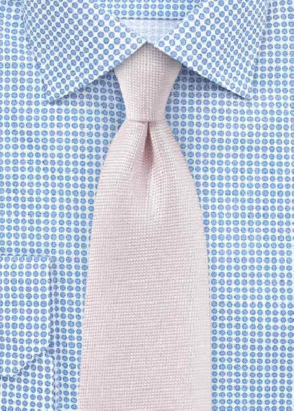 Krawatte  fein texturiert blush-rosé