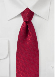 Stropdas Golvende Ruiten Rood met Wol
