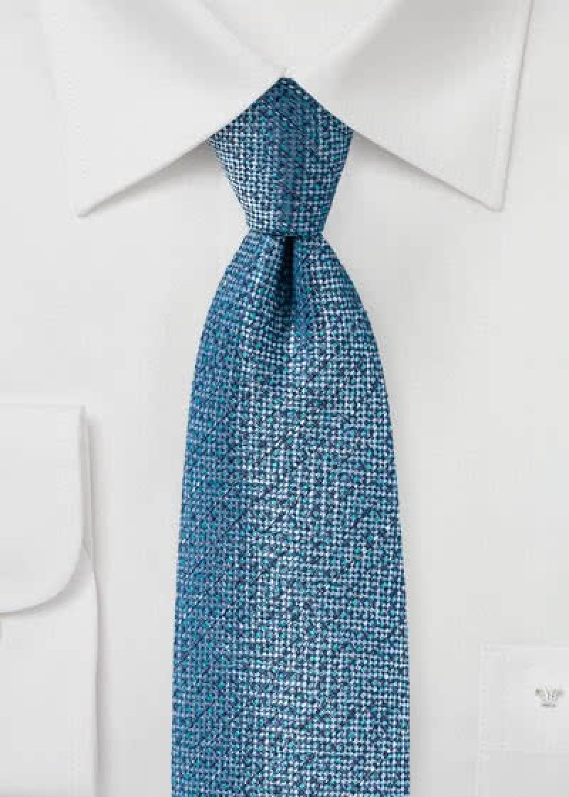 Stropdas gestructureerd blauw