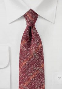 Zakelijke stropdas gevlekt paisley rood