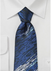 Stropdas gespikkeld donkerblauw