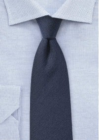 Krawatte strukturiert navy mit Wolle
