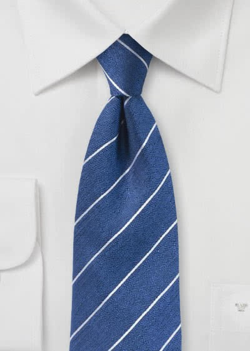Stropdas lijnen blauw