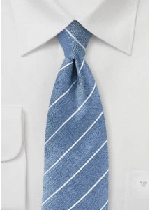 Stropdas strepen grijs blauw