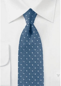 Polka Dot Business Tie Midnight Blue