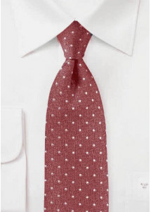 Polka dot stropdas rood