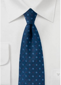 Stropdas vegetatief marineblauw