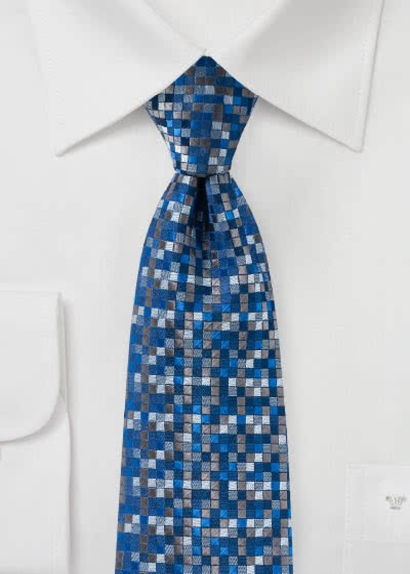 Stropdasdoos Surfaces marineblauw ijsblauw