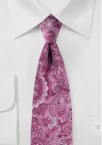 Levendige Paisley Business Tie magenta