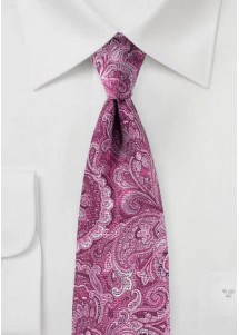 Levendige Paisley Business Tie magenta