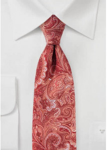 Levendige das met paisleymotief roestrood
