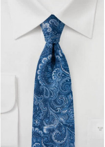 Uitbundig Paisley Motief Herenstropdas Blauw