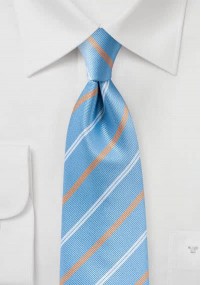 Krawatte Business-Streifen himmelblau