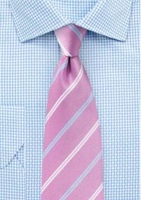 Businesskrawatte Business-Streifen pink