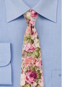 Zakelijke stropdas patroon roos