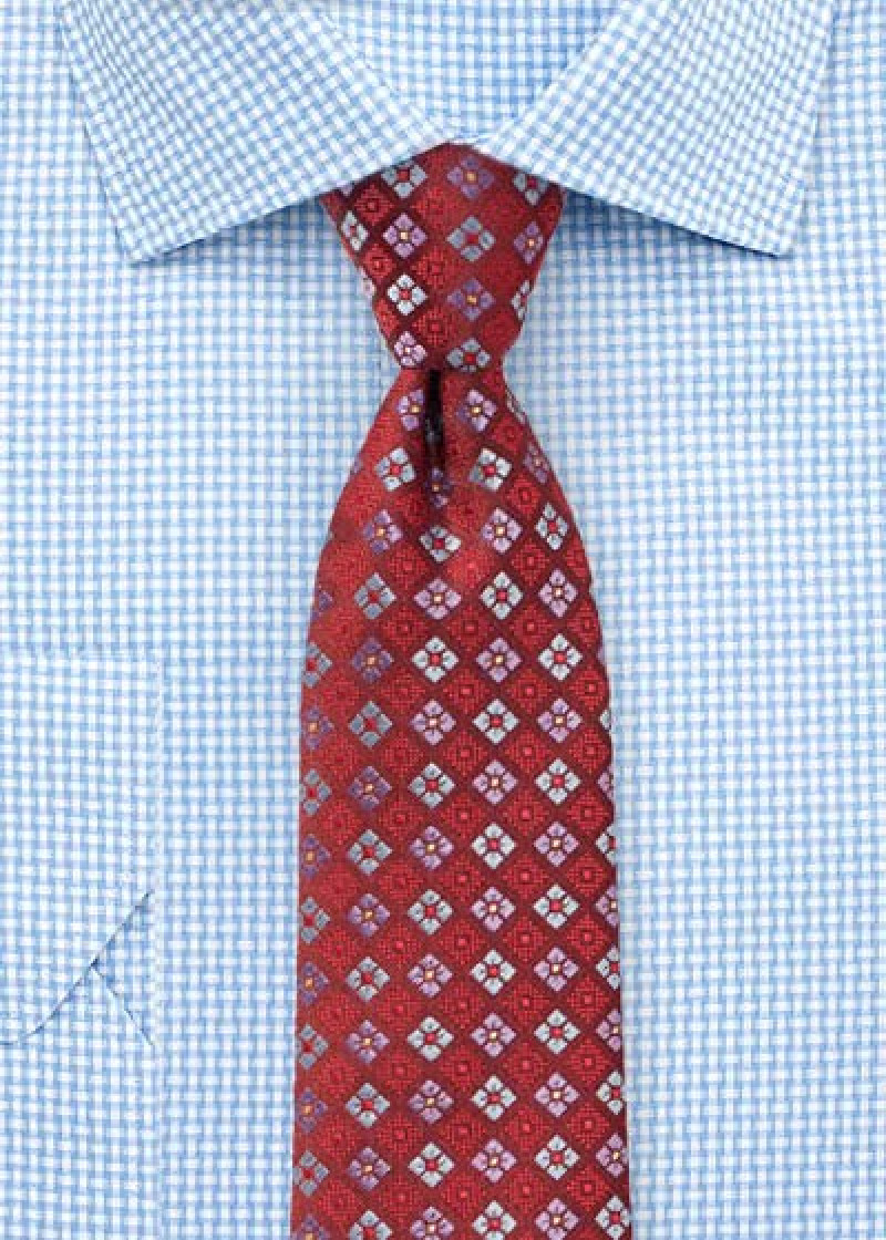 Tie ruitvormige ornamenten medium rood