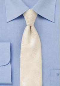 Zakelijke stropdas Varenstructuur Ivoor