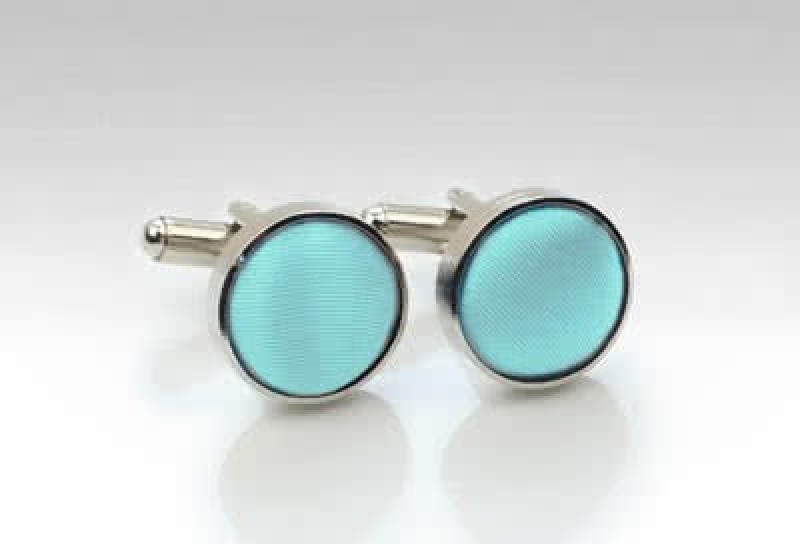 Manchetknopen stof blauw-groen