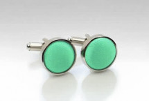 Manchetknoopjes stof mint groen