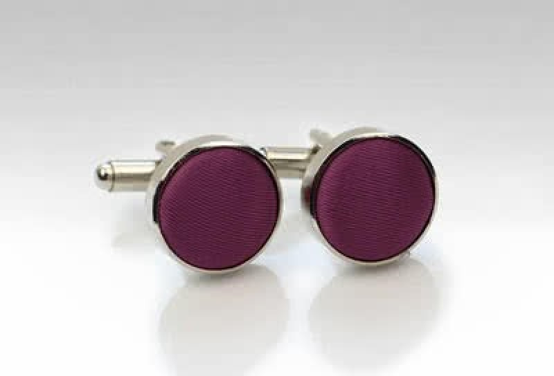 Manchetknopen stof violet