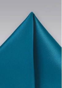Stylisches Einstecktuch unifarben türkisblau