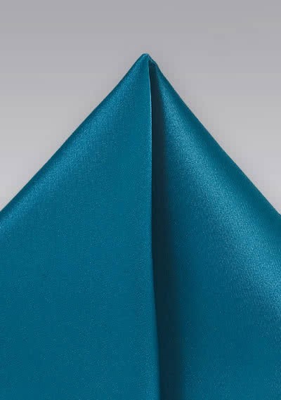 Stylisches Einstecktuch unifarben türkisblau