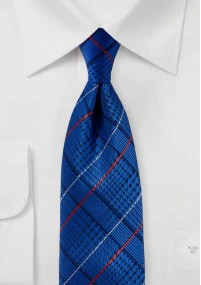 Krawatte Schottenkaro königsblau