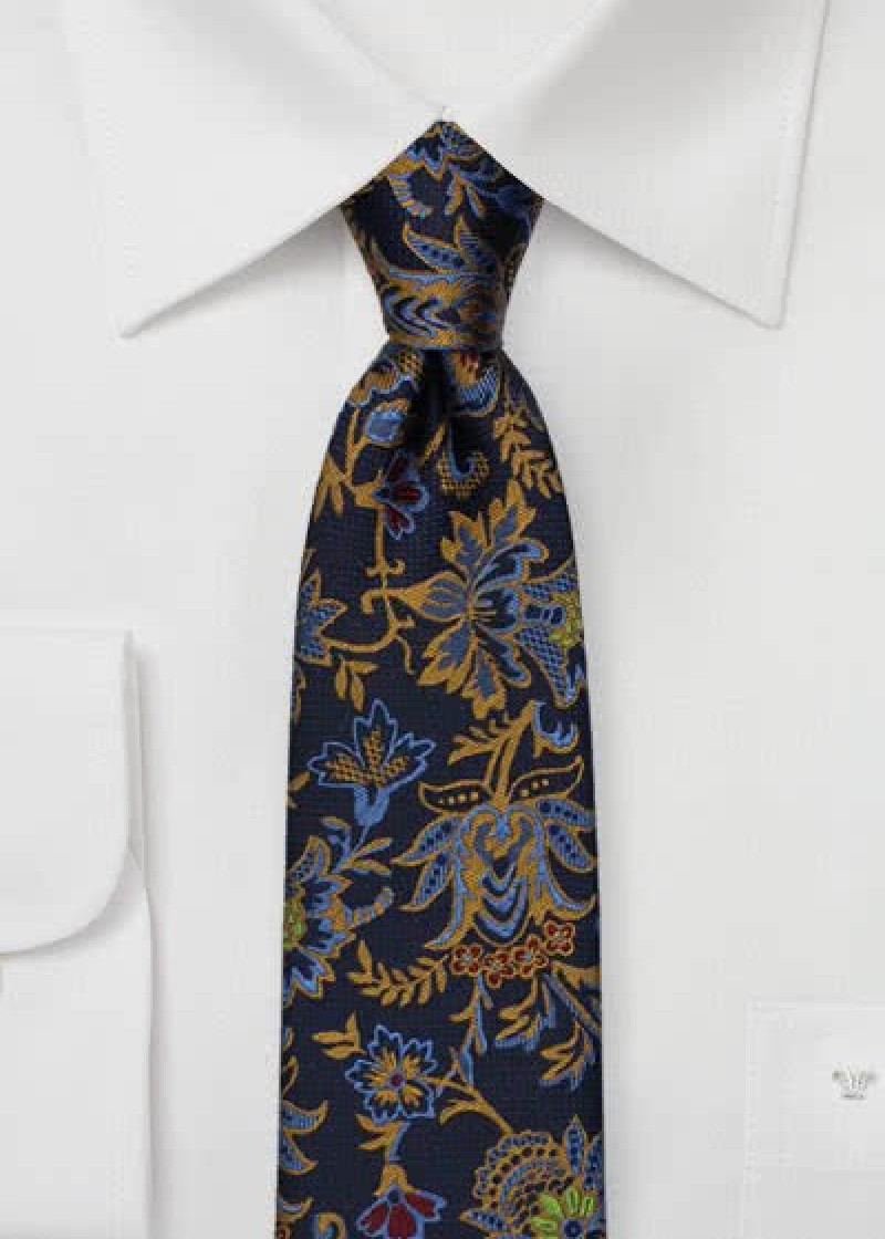 Stropdasriempatroon marineblauw